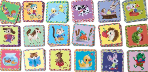 Eeboo - Little Pets Memory & Matching Game - Kæledyr Huskespil