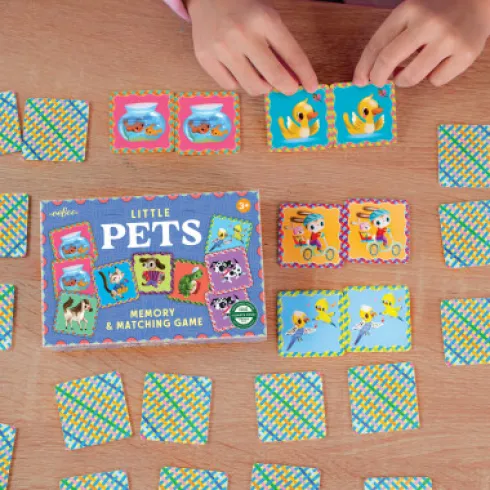 Eeboo - Little Pets Memory & Matching Game - Kæledyr Huskespil