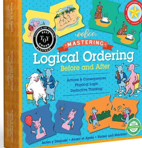 Eeboo - Logik Spil Til Børn - Logisk Rækkefølge - 48 Brikker