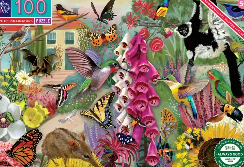 Eeboo - Love Of Pollinators Puzzle - 100 Brikker - Puslespil