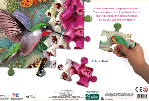 Eeboo - Love Of Pollinators Puzzle - 100 Brikker - Puslespil