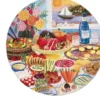 Eeboo - Mediterranean Table - 500 Piece Round Puzzle - Rundt Puslespil