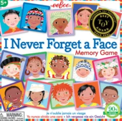 Eeboo - Memory Vendespil - Ansigter - 48 Kort