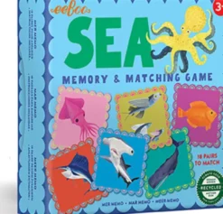 Eeboo - Memory Vendespil - Havet - 36 Kort