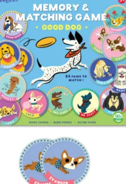 Eeboo - Memory Vendespil - Hunde - 48 Kort