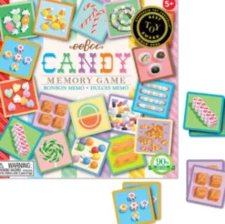 Eeboo - Memory Vendespil - Slik - 20 Kort