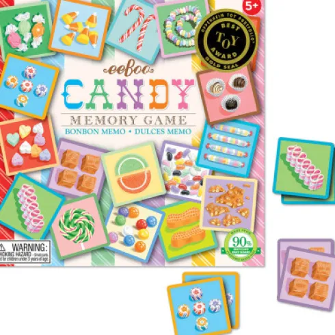 Eeboo - Memory Vendespil - Slik - 20 Kort