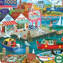 Eeboo - New England Wharf Puzzle - 1000 Brikker - Puslespil