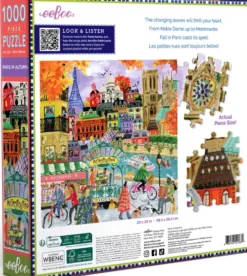 Eeboo - Paris In Autumn Puzzle - 1000 Brikker - Puslespil