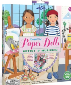 Eeboo - Påklædningsdukker I Papir - Kunstmaler Og Musiker