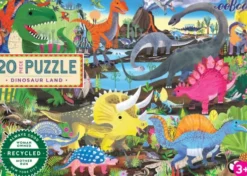 Eeboo Puslespil - 20 Brikker - Dinosaur Land