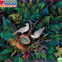 Eeboo Puslespil - 1000 Brikker - Fugle I Bregne