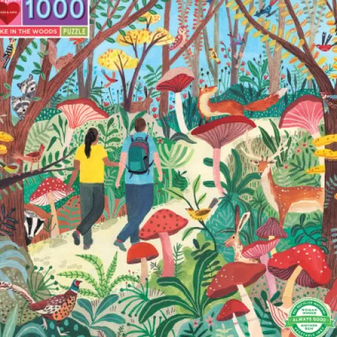 Eeboo Puslespil - 1000 Brikker - Hike In The Woods