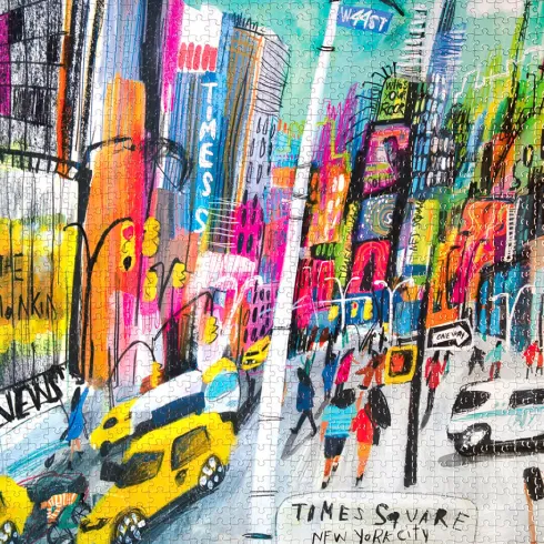 Eeboo Puslespil - 1000 Brikker - Times Square