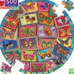 Eeboo Puslespil - 500 Brikker - Vintage Sommerfugle