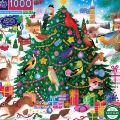 Eeboo Puslespil - Christmas Songbirds - 1000 Brikker