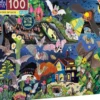 Eeboo Puslespil - Flagermus - Glow In The Dark - 100 Brikker
