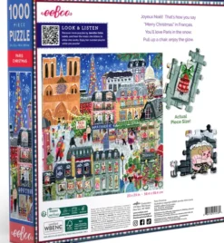 Eeboo Puslespil - Paris Christmas - 1000 Brikker