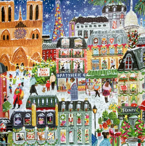 Eeboo Puslespil - Paris Christmas - 1000 Brikker