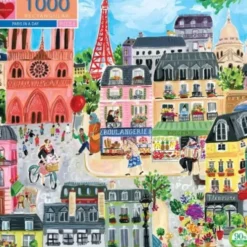 Eeboo Puslespil - Paris In A Day - 1000 Brikker