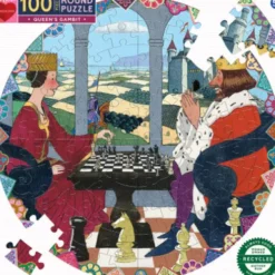 Eeboo - Puslespil - Rundt - Dronningens Gambit - 100 Brikker