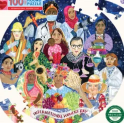 Eeboo - Puslespil - Rundt - International Women's Day - 100 Brikker