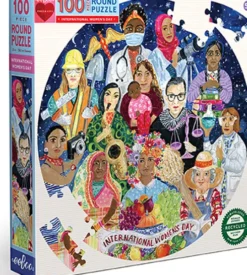 Eeboo - Puslespil - Rundt - International Women's Day - 100 Brikker