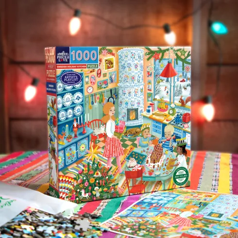 Eeboo Puslespil - Swedish Holiday Kitchen - 1000 Brikker