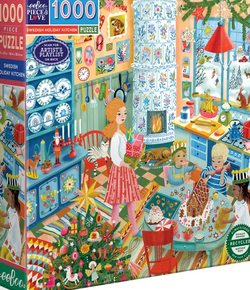 Eeboo Puslespil - Swedish Holiday Kitchen - 1000 Brikker