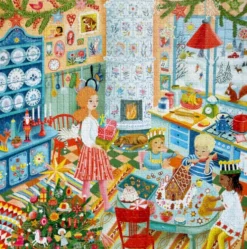 Eeboo Puslespil - Swedish Holiday Kitchen - 1000 Brikker