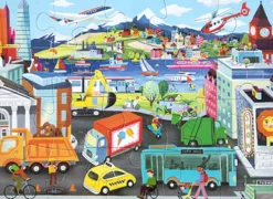 Eeboo Puslespil - Transportmidler - 20 Brikker