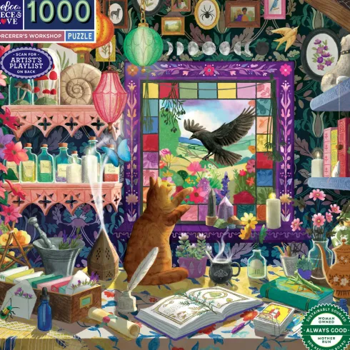 Eeboo - Sorcerer's Workshop Puzzle - 1000 Brikker - Puslespil