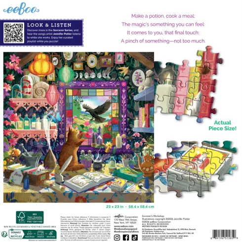 Eeboo - Sorcerer's Workshop Puzzle - 1000 Brikker - Puslespil