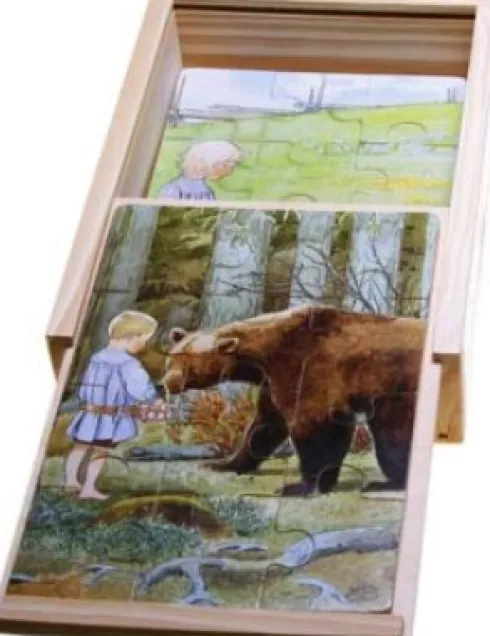 Elsa Beskow - Puslespil I Træ - 4 Puslespil I Æske