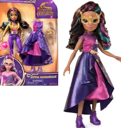 Enhjørningeakademiet - Dlx Dukke Sophia Masquerade 24 CM