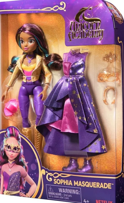 Enhjørningeakademiet - Dlx Dukke Sophia Masquerade 24 CM
