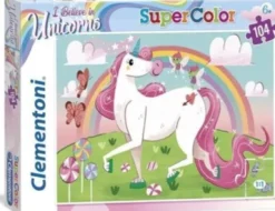 Enhjørning Puslespil - Unicorns - Color - Clementoni - 104 Brikker