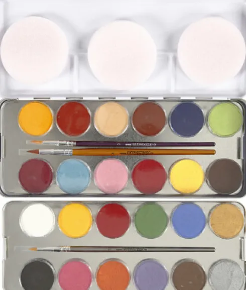 Eulenspiegel Ansigtsmaling - Sminke Palette - 24 Farver