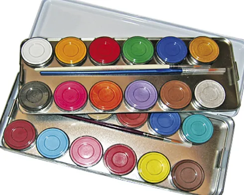 Eulenspiegel Ansigtsmaling - Sminke Palette - 24 Farver
