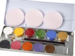 Eulenspiegel Ansigtsmaling - Sminke Palette - 12 Farver