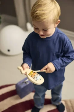 Filibabba - 3 Musik Instrumenter Til Børn - Inkl. Legekuffert - Træ