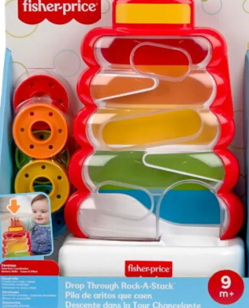 Fisher-Price - Drop Through Rock-A-Stack - Møntfald Stabeltårn