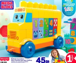 Fisher-Price - Mega Bloks - Build & Count Bus - Byg Og Tæl Bus
