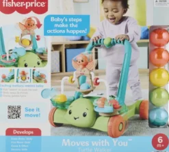 Fisher-Price - Moves With You Turtle Walker - Skildpadde Gåvogn