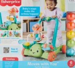 Fisher-Price - Moves With You Turtle Walker - Skildpadde Gåvogn