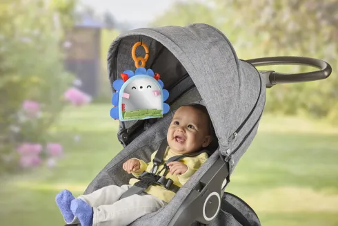 Fisher-Price - Prop 'N Go Portable Mirror - Aktivitetsspejl Pindsvin