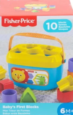 Fisher-Price - Puttekasse - Babys Første Klodser - 10 Klodser