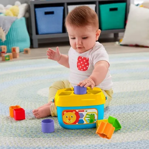 Fisher-Price - Puttekasse - Babys Første Klodser - 10 Klodser