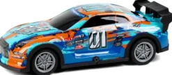 Fjernstyret Bil Med Lys - Champion Gt9 Road Stars - 1:22 - Blå Og Orange