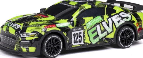 Fjernstyret Bil Med Lys - Elves - 1:18 - 2,4 Ghz - Grøn